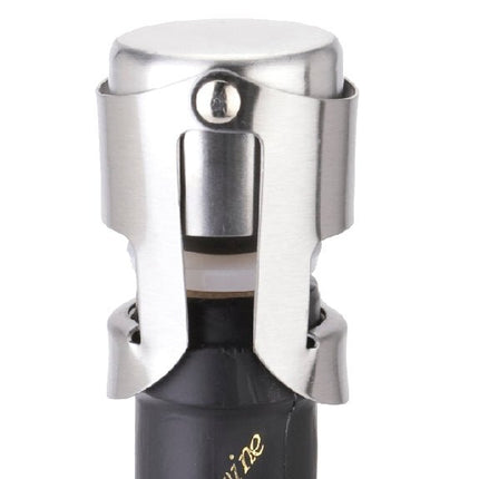 Novel Stainless Steel Champagne Wine Bottle Stopper Plugger Cork Keeping Fresh Gadget - DealBuddy