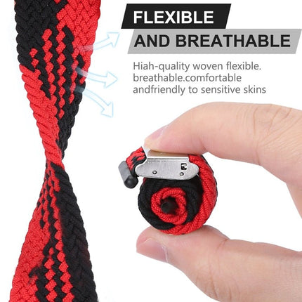 Nylon Braid One Buckle Replacement Watchband For Apple Watch Series, 7 41mm / 6&SE&5&4 40mm / 3&2&1 38mm - DealBuddy