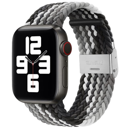 Nylon Braid One Buckle Replacement Watchband For Apple Watch Series, 7 41mm / 6&SE&5&4 40mm / 3&2&1 38mm - DealBuddy