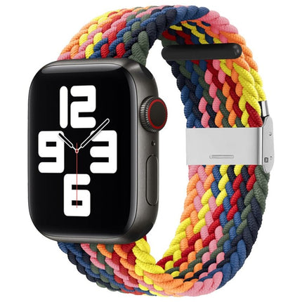 Nylon Braid One Buckle Replacement Watchband For Apple Watch Series, 7 41mm / 6&SE&5&4 40mm / 3&2&1 38mm - DealBuddy
