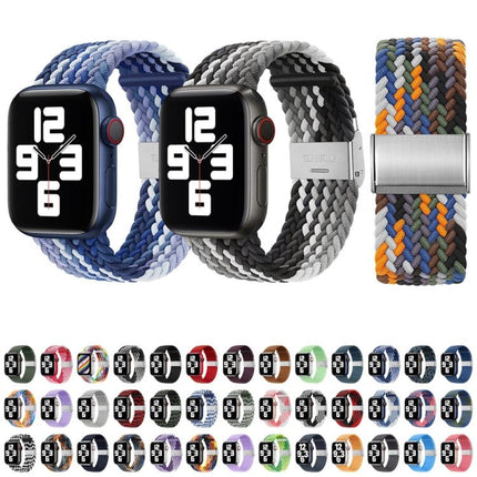 Nylon Braid One Buckle Replacement Watchband For Apple Watch Series, 7 45mm / 6&SE&5&4 44mm / 3&2&1 42mm - DealBuddy