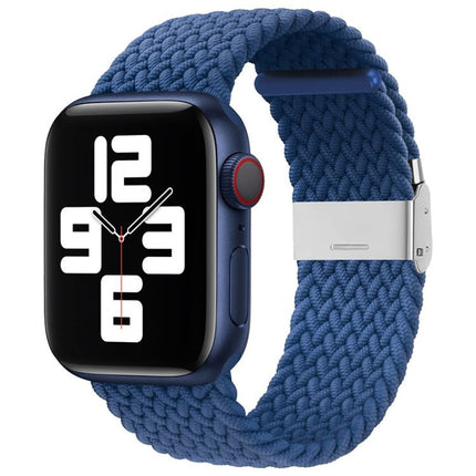 Nylon Braid One Buckle Replacement Watchband For Apple Watch Series, 7 45mm / 6&SE&5&4 44mm / 3&2&1 42mm - DealBuddy