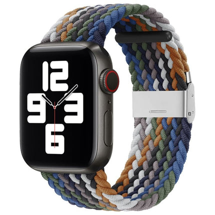 Nylon Braid One Buckle Replacement Watchband For Apple Watch Series, 7 45mm / 6&SE&5&4 44mm / 3&2&1 42mm - DealBuddy