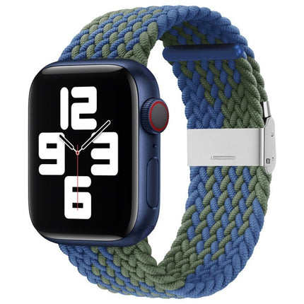 Nylon Braid One Buckle Replacement Watchband For Apple Watch Series, 7 45mm / 6&SE&5&4 44mm / 3&2&1 42mm - DealBuddy