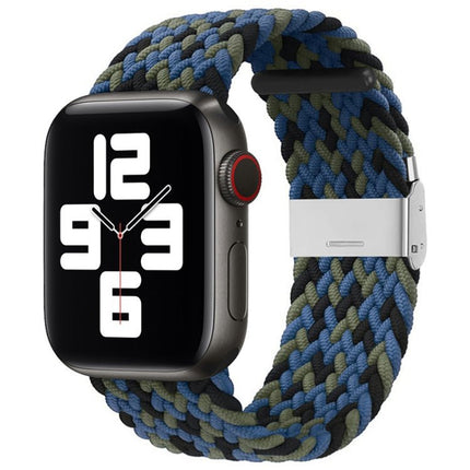 Nylon Braid One Buckle Replacement Watchband For Apple Watch Series, 7 45mm / 6&SE&5&4 44mm / 3&2&1 42mm - DealBuddy