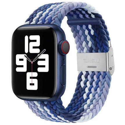 Nylon Braid One Buckle Replacement Watchband For Apple Watch Series, 7 45mm / 6&SE&5&4 44mm / 3&2&1 42mm - DealBuddy
