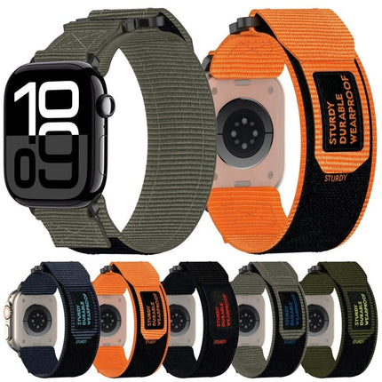 Nylon Hook And Loop Fastener Watch Band, For Apple Watch Series 10 46mm, For Apple Watch Series 10 42mm, For Apple Watch SE 2023 44mm, For Apple Watch SE 2023 40mm, For Apple Watch Ultra 2 49mm, For Apple Watch Series 9 45mm, For Apple Watch Series 9 4... - DealBuddy