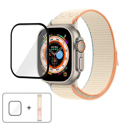 Nylon Loop Watch Band with 3D Curved Film, For Apple Watch Series 40mm, For Apple Watch Ultra 2 / 1 49mm, For Apple Watch Series 45mm - DealBuddy
