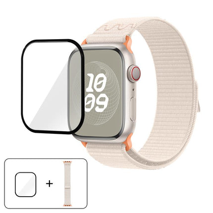 Nylon Loop Watch Band with 3D Curved Film, For Apple Watch Series 40mm, For Apple Watch Ultra 2 / 1 49mm, For Apple Watch Series 45mm - DealBuddy