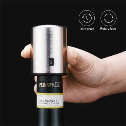 Original Xiaomi Youpin Circle Joy Stainless Steel Vacuum Memory Wine Stopper - DealBuddy