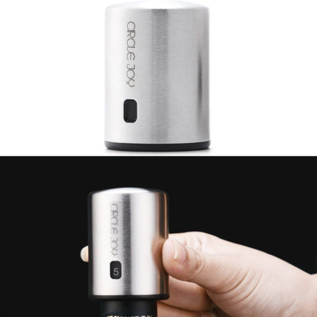 Original Xiaomi Youpin Circle Joy Stainless Steel Vacuum Memory Wine Stopper - DealBuddy