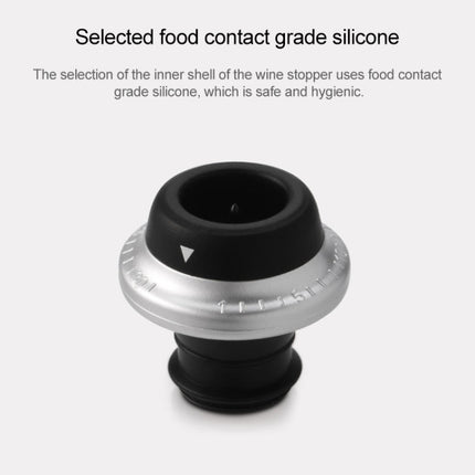Original Xiaomi Youpin CircleJoy Stainless Steel Red Wine Preservation Stopper Set, Style: 4 Stoppers in One Pump - DealBuddy