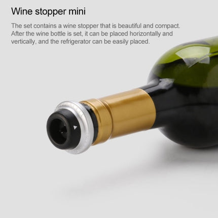 Original Xiaomi Youpin CircleJoy Stainless Steel Red Wine Preservation Stopper Set, Style: 4 Stoppers in One Pump - DealBuddy
