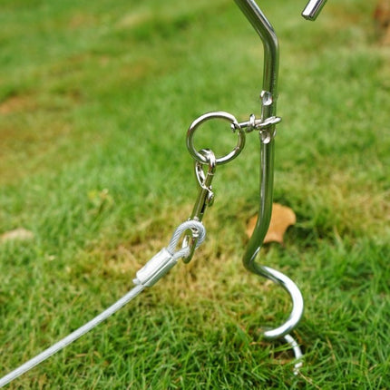Outdoor Pet Leash Stainless Steel Ground Nail Fixing Bolt, Specification：, Upgrade + Wire Rope, Classic + Wire Rope - DealBuddy