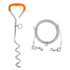 Outdoor Pet Leash Stainless Steel Ground Nail Fixing Bolt, Specification：, Upgrade + Wire Rope, Classic + Wire Rope - DealBuddy