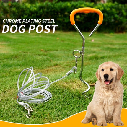 Outdoor Pet Leash Stainless Steel Ground Nail Fixing Bolt, Specification：, Upgrade + Wire Rope, Classic + Wire Rope - DealBuddy