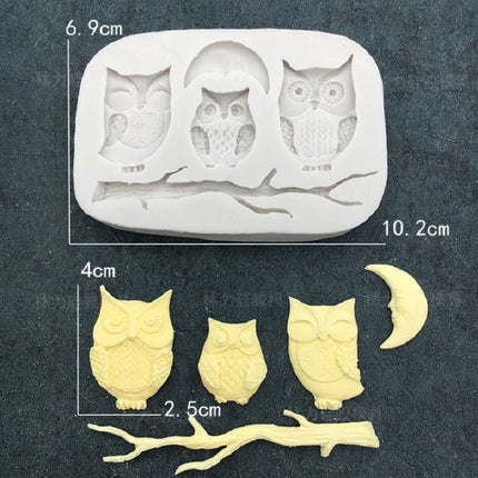 Owl Fondant Mold Cake Decoration Diy Dry Pais Chocolate Silicone Mold - DealBuddy