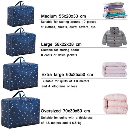 Oxford Cloth Quilt Moisture - Proof & Waterproof Storage Bag Zipper Portable Moving Luggage Bag - DealBuddy