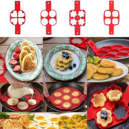 Pancake Maker Nonstick Cooking Tool Round Heart Egg Cooker Pan Eggs Mold - DealBuddy