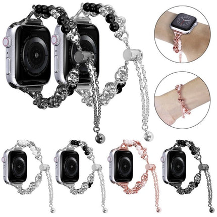 Pearl Bracelet Metal Watch Band, For Apple Watch 42mm, For Apple Watch 38mm - DealBuddy