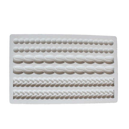 Pearl Twist Braided Fondant Cake Silicone Mold - DealBuddy