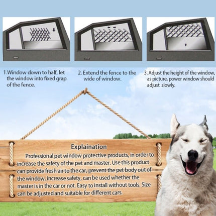 Pet Car Window Protective Fence Car Retractable Protective Fence, 24x11.8x1.2cm, 24x17.7x1.2cm - DealBuddy