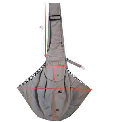 Pet Carrying Rucksack Shoulder Strap Adjustable Pet Outing Diagonal Bag, Black, Gray - DealBuddy