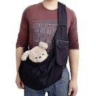 Pet Carrying Rucksack Shoulder Strap Adjustable Pet Outing Diagonal Bag, Black, Gray - DealBuddy