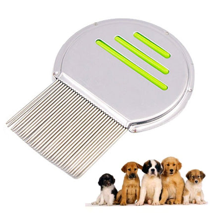 Pet Comb Dog Flea Cleaning Comb Stainless Steel Threaded Needle Comb Removal Beauty Products - DealBuddy