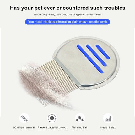 Pet Comb Dog Flea Cleaning Comb Stainless Steel Threaded Needle Comb Removal Beauty Products - DealBuddy