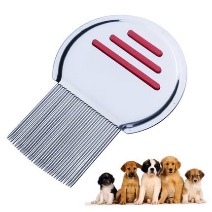Pet Comb Dog Flea Cleaning Comb Stainless Steel Threaded Needle Comb Removal Beauty Products - DealBuddy