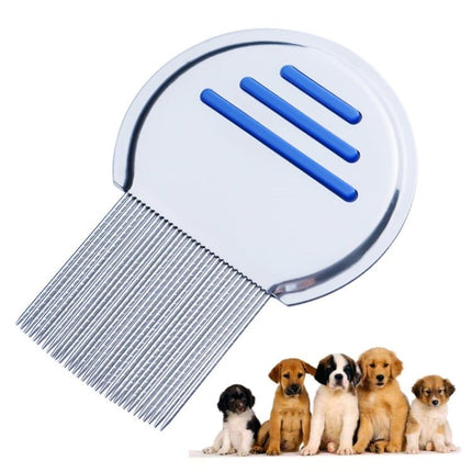 Pet Comb Dog Flea Cleaning Comb Stainless Steel Threaded Needle Comb Removal Beauty Products - DealBuddy