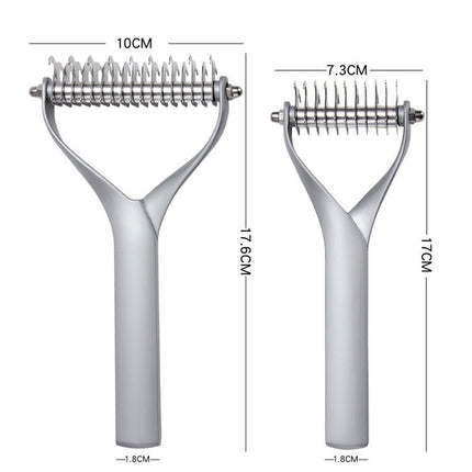Pet Comb Zinc Alloy Double - Sided Cat Dog Cleaning Beauty Hair Removal Comb, Zinc Alloy Silver Small, Zinc Alloy Silver Large, Zinc Alloy Black Small, Zinc Alloy Black Large - DealBuddy