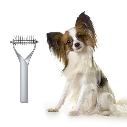 Pet Comb Zinc Alloy Double - Sided Cat Dog Cleaning Beauty Hair Removal Comb, Zinc Alloy Silver Small, Zinc Alloy Silver Large, Zinc Alloy Black Small, Zinc Alloy Black Large - DealBuddy
