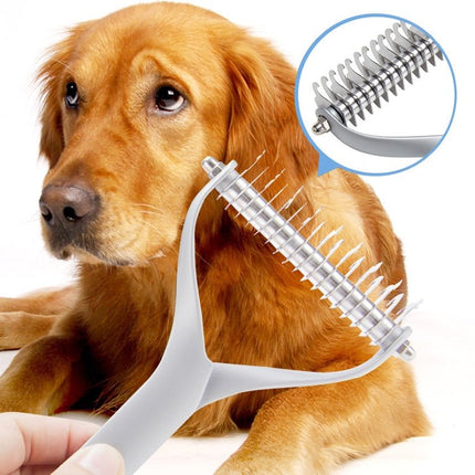 Pet Comb Zinc Alloy Double - Sided Cat Dog Cleaning Beauty Hair Removal Comb, Zinc Alloy Silver Small, Zinc Alloy Silver Large, Zinc Alloy Black Small, Zinc Alloy Black Large - DealBuddy