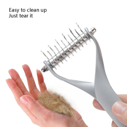 Pet Comb Zinc Alloy Double - Sided Cat Dog Cleaning Beauty Hair Removal Comb, Zinc Alloy Silver Small, Zinc Alloy Silver Large, Zinc Alloy Black Small, Zinc Alloy Black Large - DealBuddy