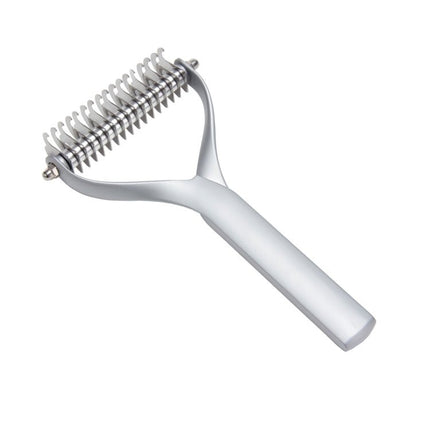Pet Comb Zinc Alloy Double - Sided Cat Dog Cleaning Beauty Hair Removal Comb, Zinc Alloy Silver Small, Zinc Alloy Silver Large, Zinc Alloy Black Small, Zinc Alloy Black Large - DealBuddy