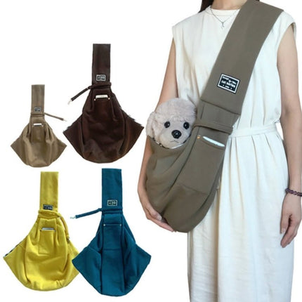 Pet Outing Carrier Bag Cotton Messenger Shoulder Bag, Yellow, Brown, Blue, Khaki, Black, Gray, Dark blue - DealBuddy