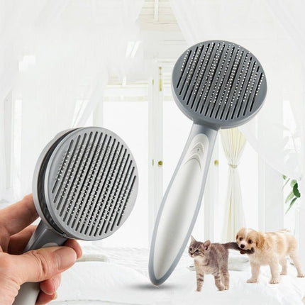 Pet Self - Cleaning Comb Cat Comb Dog Needle Comb Cat Hair Removal Comb Floating Brush, Cherry Blossom Color, Fresh Mint, Gentleman Ash - DealBuddy