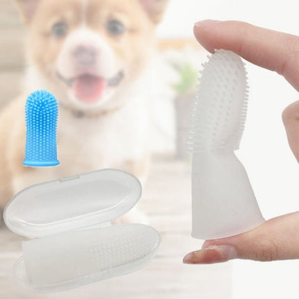 Pet Silicone Teeth Scaffolding Oral Cleaning Toothbrush, Upgraded White, White, Blue, Red - DealBuddy