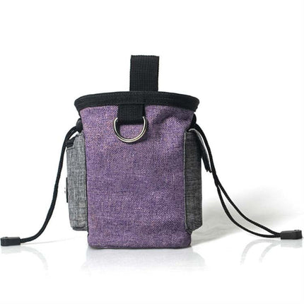 Pet Training Waist Bag With Belt Portable Outing Training Pet Snack Bag, Purple Waist Bag, Purple Waist Bag+Folding Bowl - DealBuddy