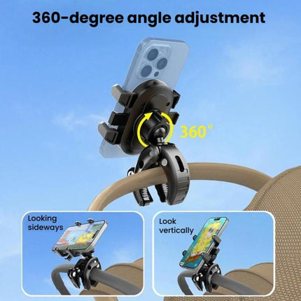 Phone Holder With Secure Clamp For Baby Strollers / Infant Pushchairs - DealBuddy
