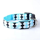 Plaid Pattern Rechargeable LED Glow Light Leads Pet Dog Collar for Small Medium Dogs, S, M, L, XL - DealBuddy