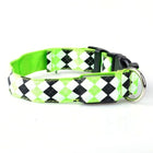 Plaid Pattern Rechargeable LED Glow Light Leads Pet Dog Collar for Small Medium Dogs, S, M, L, XL - DealBuddy