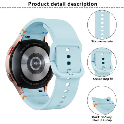 Plain Stitching Silicone Watch Band with 3D Curved Film, For Samsung Galaxy Watch4 Classic 46mm, For Samsung Galaxy Watch4 Classic 42mm, For Samsung Galaxy Watch5 Active 40mm, For Samsung Galaxy Watch5 Active 44mm - DealBuddy