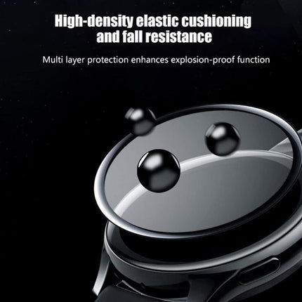 Plain Stitching Silicone Watch Band with 3D Curved Film, For Samsung Galaxy Watch5 Pro 45mm, For Samsung Galaxy Watch5 40mm, For Samsung Galaxy Watch4 44mm, For Samsung Galaxy Watch4 40mm - DealBuddy