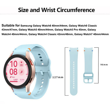 Plain Stitching Silicone Watch Band with 3D Curved Film, For Samsung Galaxy Watch5 Pro 45mm, For Samsung Galaxy Watch5 40mm, For Samsung Galaxy Watch4 44mm, For Samsung Galaxy Watch4 40mm - DealBuddy