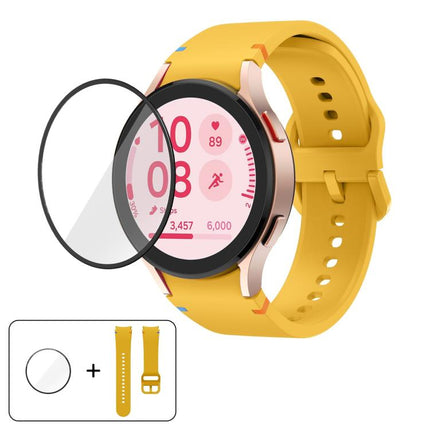 Plain Stitching Silicone Watch Band with 3D Curved Film, For Samsung Galaxy Watch6 44mm, For Samsung Galaxy Watch6 40mm, For Samsung Galaxy Watch6 Classic 43mm, For Samsung Galaxy Watch5 44mm - DealBuddy