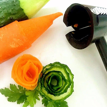 Plastic Vegetable Cutter Spiral Slicer Peeler Fruits Device Kitchen Gadget - DealBuddy