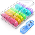 Portable 7 - Day Pill Box – Weekly Organizer with 3 Compartments per Day - DealBuddy